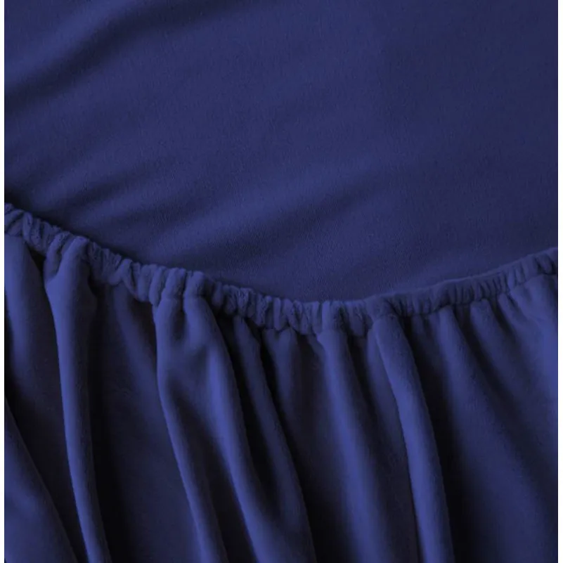 Комплект постільної білизни Велюр Winter Frost 28-0006 Navy blue Velvet - 5