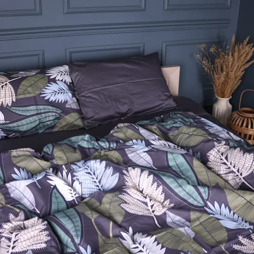 Комплект постільної білизни Сатин 22-1446 Leaves - 2