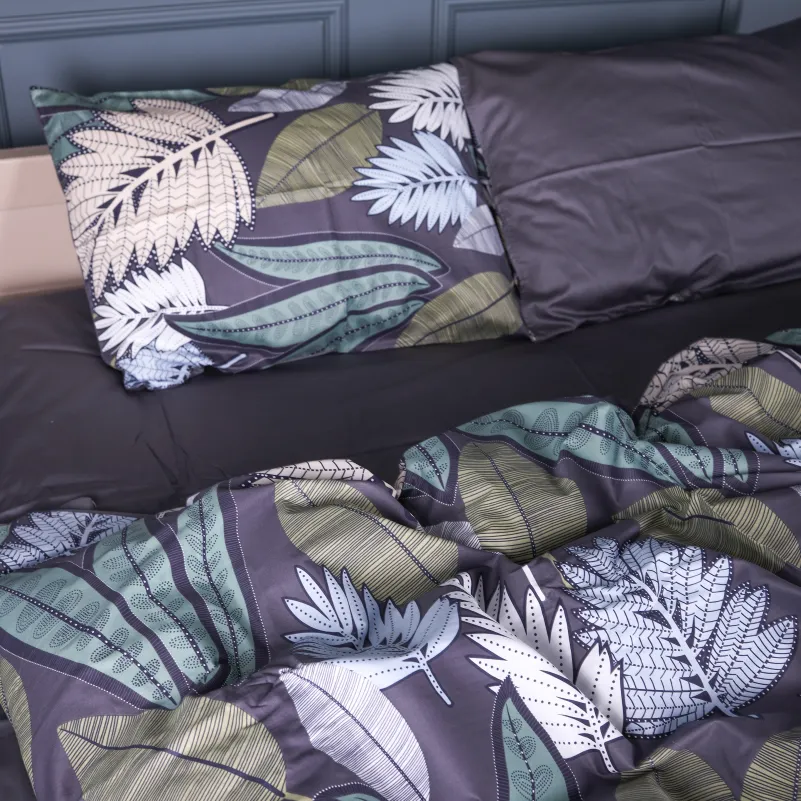 Наволочка Сатин 22-1446 Leaves - 6