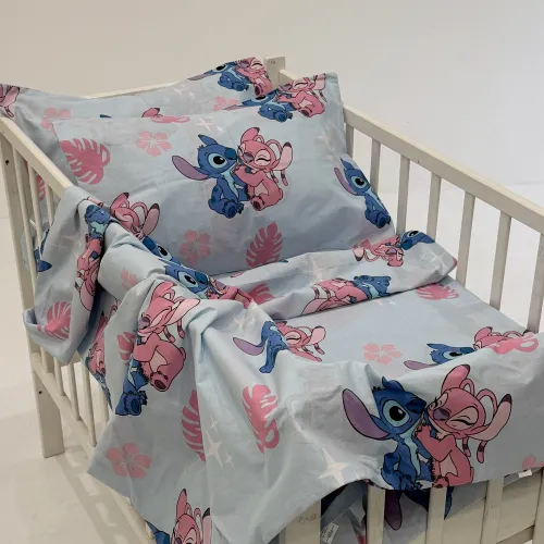 Комплект постельного белья Бязь BABY 17-0908 Cute Stitch Blue - 1