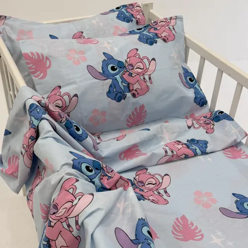 Комплект постільної білизни Бязь LITTLE KIDS 17-0908 Cute Stitch Blue - 5