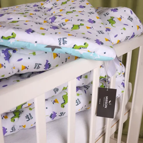 Ковдра антиалергенна №3800 Kids Time 18-0001 Hello Dino бязь (зимова) - 3