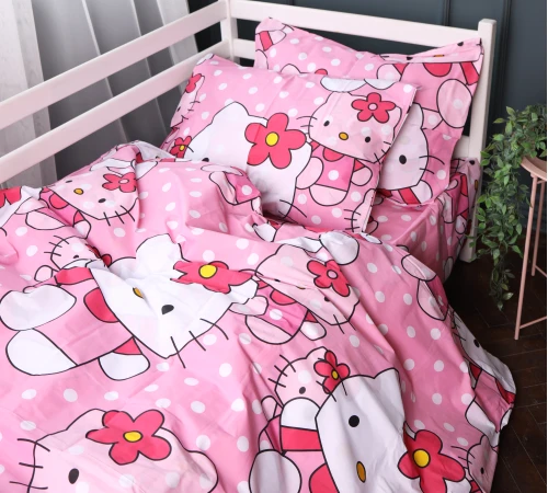 Комплект постільної білизни Бязь Kids Time 17-0864 Hello Kitty Pink - 2