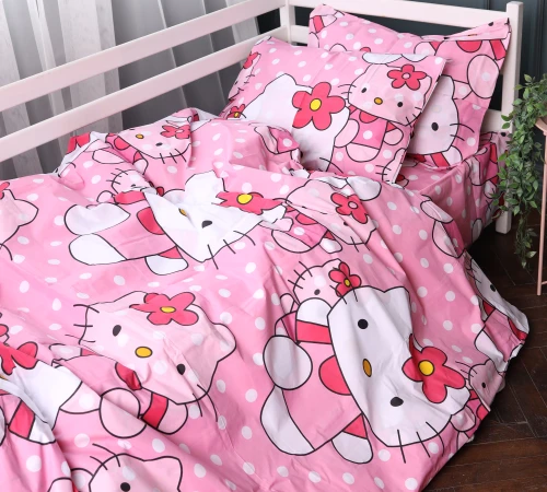 Підковдра Бязь 17-0864 Hello Kitty Pink - 2