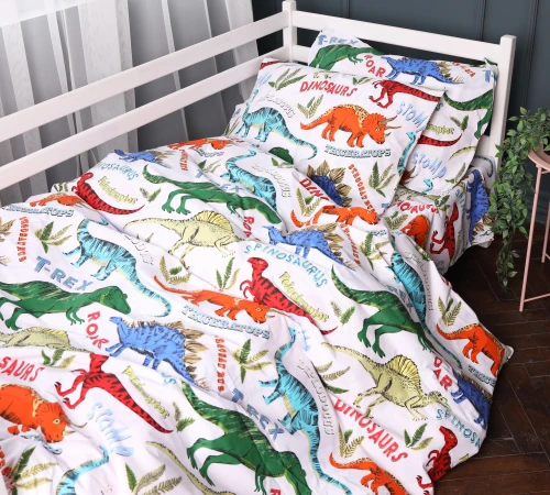 Комплект постільної білизни Бязь Kids Time 17-0868 Dino World - 2
