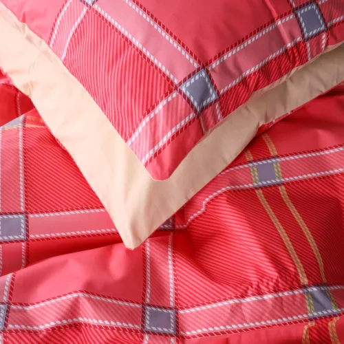 Пододеяльник  Бязь 17-0765 Checkered red - 2