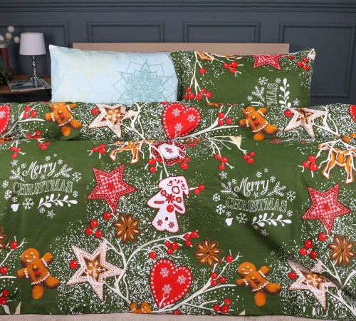 Простирадло Ranforce Elite 17-0881 Holiday Star green - 2