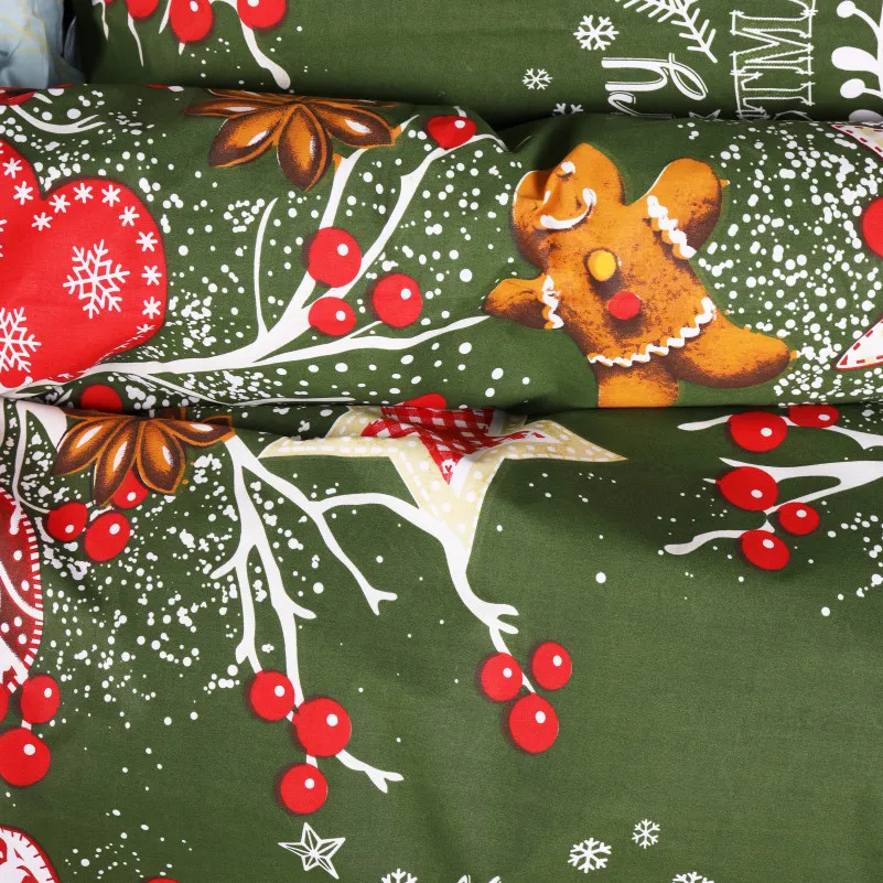 Пододеяльник Ranforce Elite 17-0881 Holiday Star green - 3