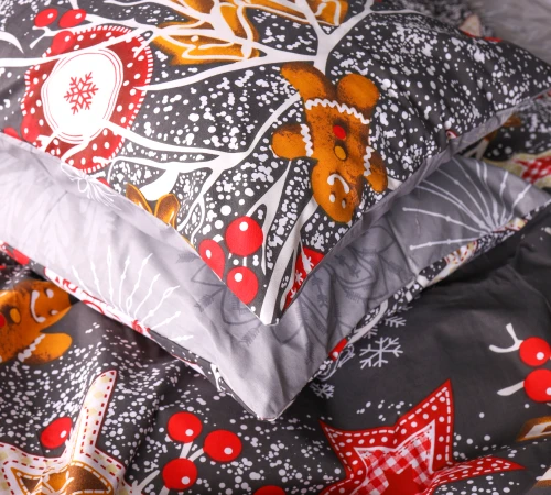 Комплект постільної білизни Бязь 17-0880 Holiday Star gray - 2