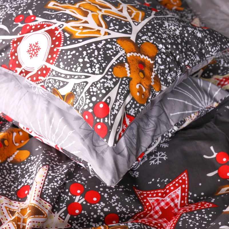 Комплект постільної білизни Бязь 17-0880 Holiday Star gray - 1