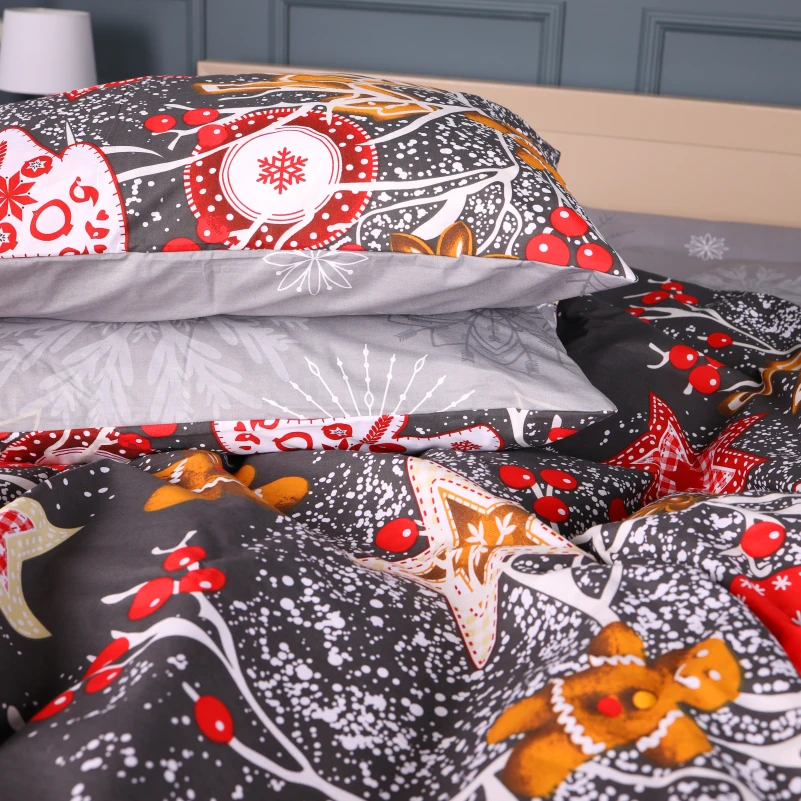 Комплект постільної білизни Бязь 17-0880 Holiday Star gray - 5