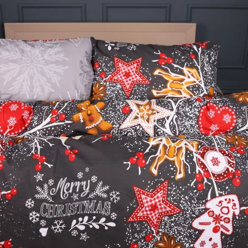 Комплект постільної білизни Ranforce Elite 17-0880 Holiday Star gray - 2