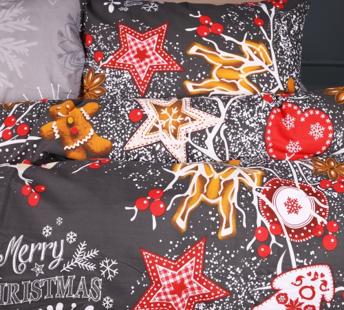 Простирадло Ranforce Elite 17-0880 Holiday Star gray - 2