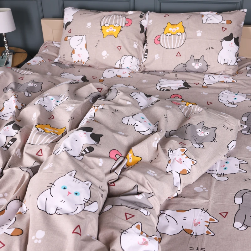 Комплект постільної білизни Бязь 17-0665 Cream Kittens