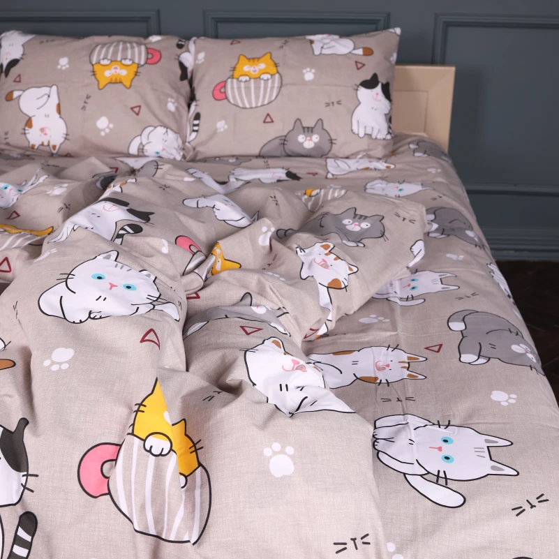 Комплект постільної білизни Ranforce Elite 17-0665 Cream Kittens - 4