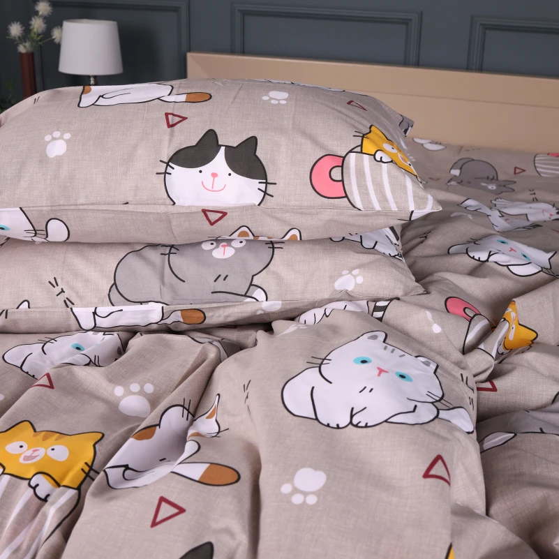 Комплект постільної білизни Бязь 17-0665 Cream Kittens - 1
