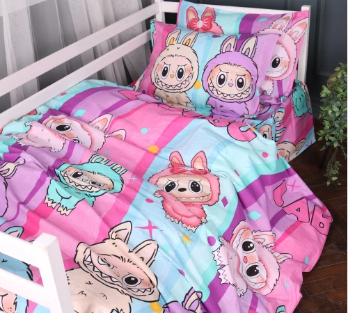 Комплект постільної білизни Бязь Kids Time 17-0882 Sweet Labubu - 2