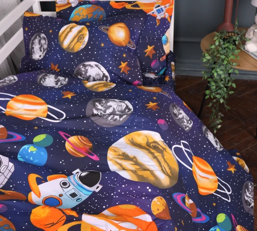 Комплект постільної білизни Бязь Kids Time 17-0884 Astro World - 2