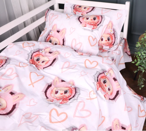 Комплект постільної білизни Бязь Kids Time 17-0872 Labubu Love
