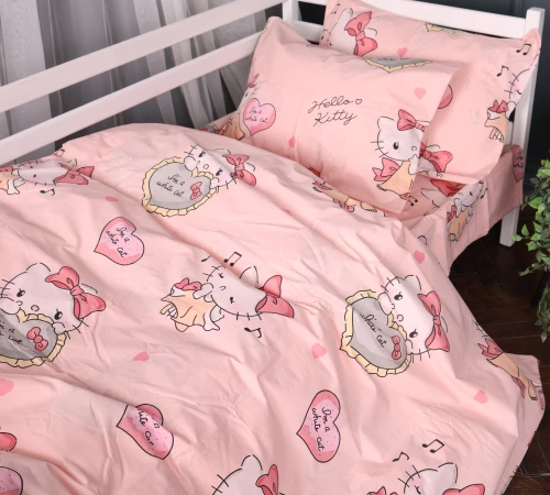 Комплект постільної білизни Бязь 17-0873 Hello Kitty Love - 2