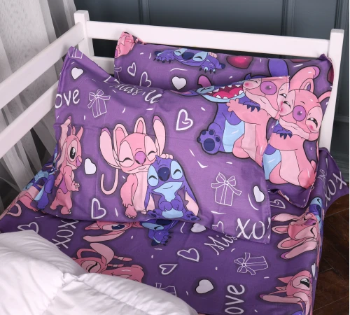 Простынь Бязь Kids Time 17-0870 Stitch & Angel Purple - 2