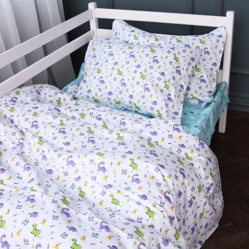 Дитяча постільна білизна Бязь Kids Time 18-0001 Hello Dino - 3