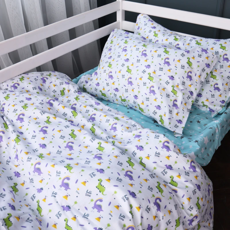 Дитяча постільна білизна Бязь Kids Time 18-0001 Hello Dino - 4