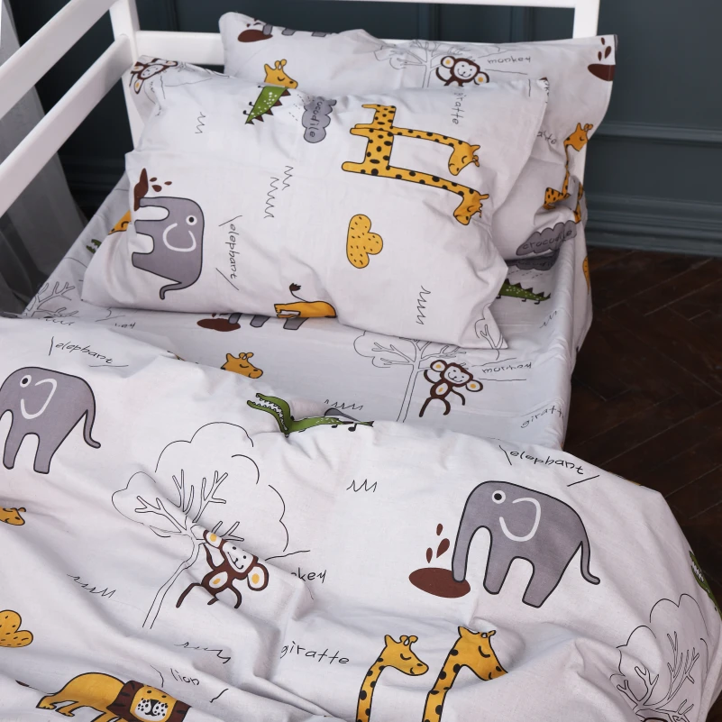 Комплект постільної білизни Бязь 17-0132 Lion King - 4