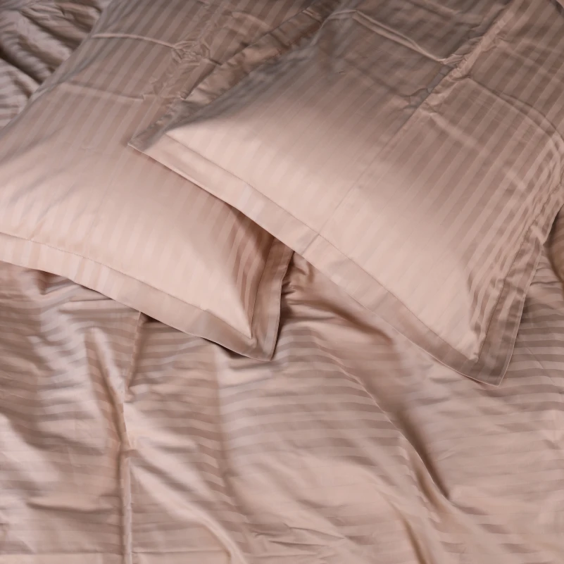 Простынь на резинке Satin Stripe 30-0004 Cream - 4