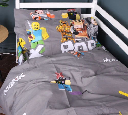 Простынь Бязь Kids 17-0821 Roblox game gray - 2