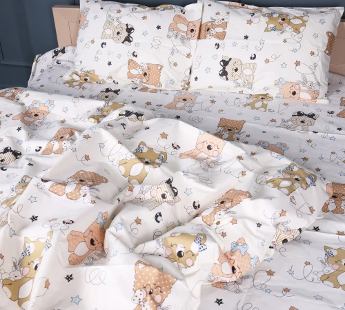 Пододеяльник Бязь Kids Time 17-0777 Magic cats olive - 2