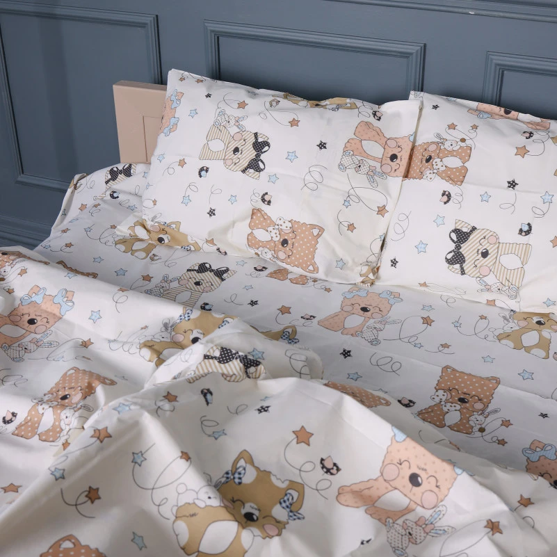 Наволочка Бязь 17-0777 Magic cats olive - 3