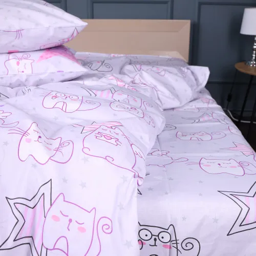 Пододеяльник Бязь 17-0774 Cat party - 2