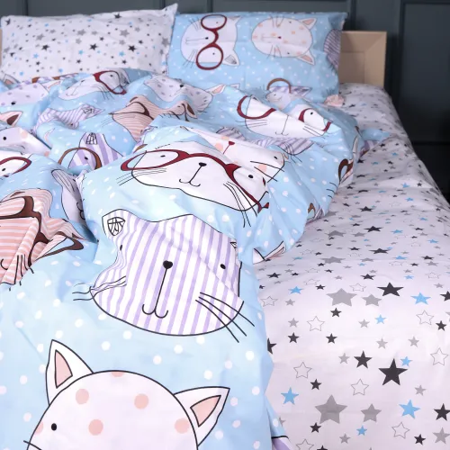 Комплект постільної білизни Бязь 17-0785 Funny cats - 3