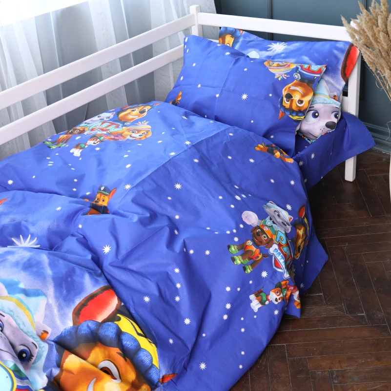 Комплект постільної білизни Бязь Kids Time 17-0794 Paw Patrol Winter blue - 3