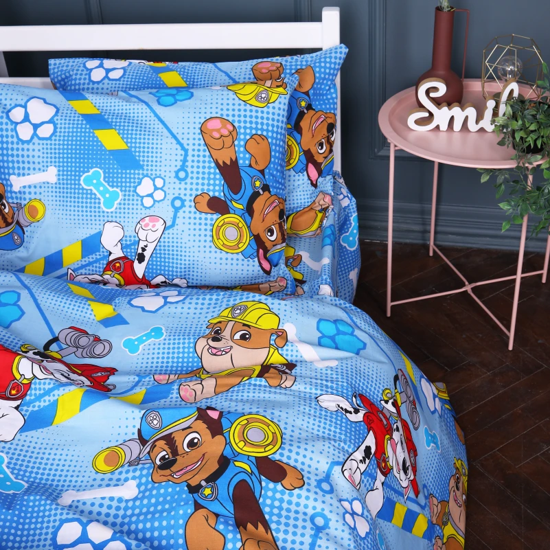 Простирадло Бязь Kids Time 17-0780 Paw Patrol blue - 2