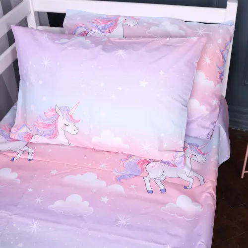 Детское постельное белье  Бязь Kids Time 17-0790 Единорог на радуге - 2