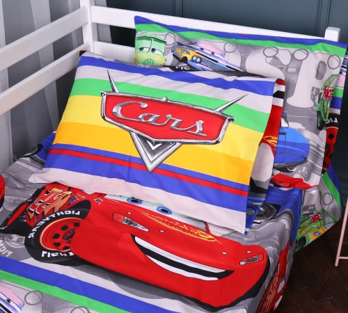 Дитяча постільна білизна Бязь Kids Time 17-0779 McQueen's Racing Dreams gray - 2