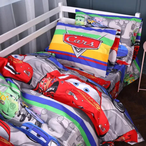 Дитяча постільна білизна Бязь Kids Time 17-0779 McQueen's Racing Dreams gray - 3