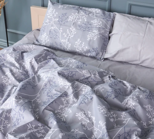 Наволочка Бязь 17-0813 Twigs of Spring gray - 2