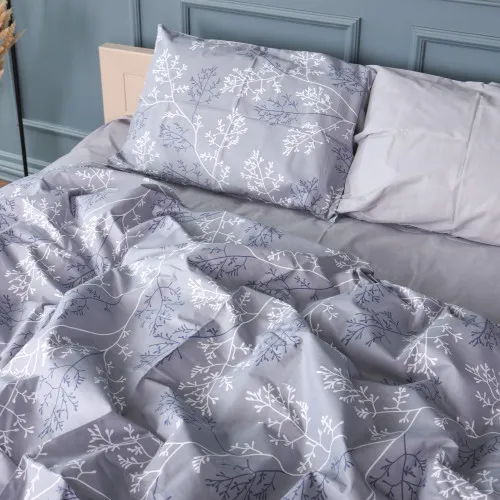 Наволочка Бязь 17-0813 Twigs of Spring gray - 2