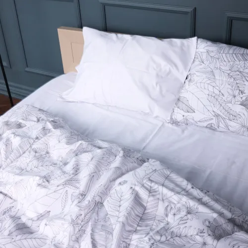 Наволочка Сатин STANDART 22-1427 Leafsong white - 2