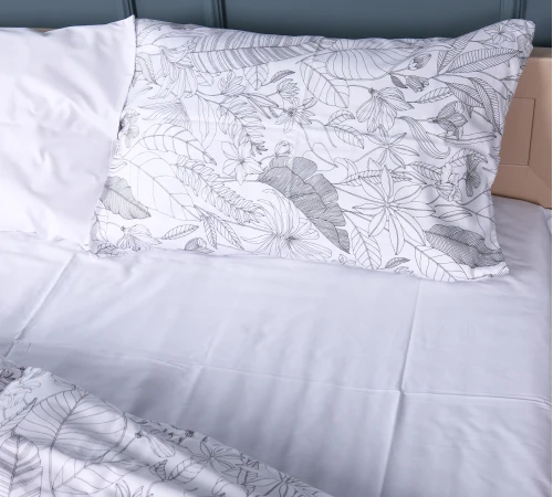 Простирадло Сатин STANDART 22-1427 Leafsong white