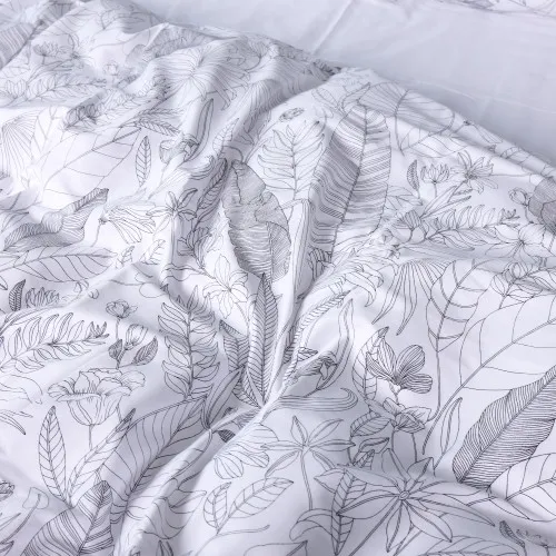 Пододеяльник Сатин STANDART 22-1427 Leafsong white - 2