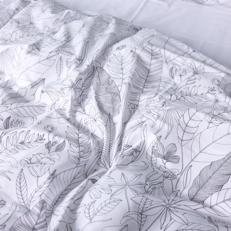 Наволочка Сатин STANDART 22-1427 Leafsong white - 2