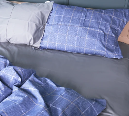 Простирадло Сатин STANDART 22-1434 Graphite Check