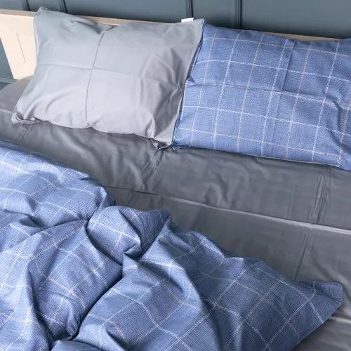 Наволочка Сатин STANDART 22-1434 Graphite Check - 2