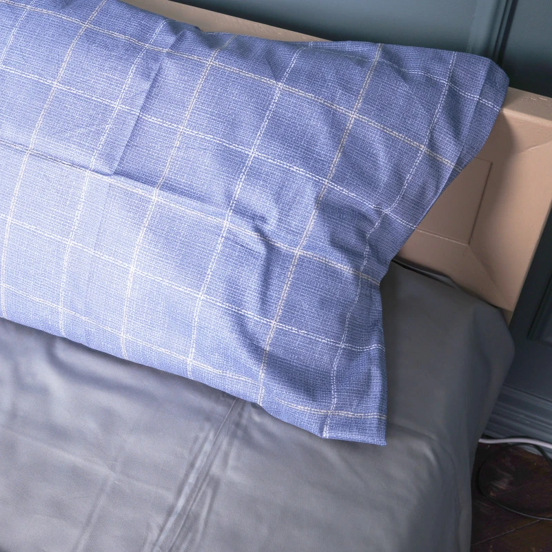 Наволочка Сатин STANDART 22-1434 Graphite Check - 3