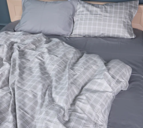 Комплект постельного белья Сатин STANDART 22-1424 Light cell