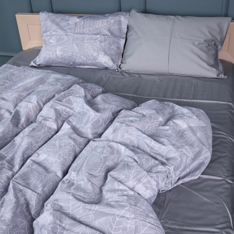 Наволочка Сатин STANDART 22-1428 Leafsong gray - 3